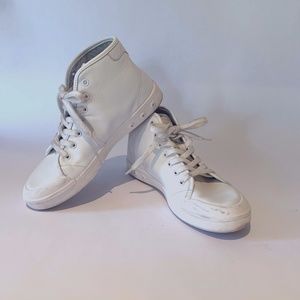 Rag & Bone White Leather Hightop Sneakers Size 8